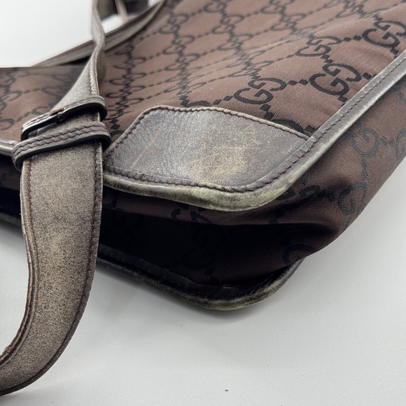 Vintage Gucci Shoulder Bag Brown GG Monogram Canvas - Picture 4 of 15